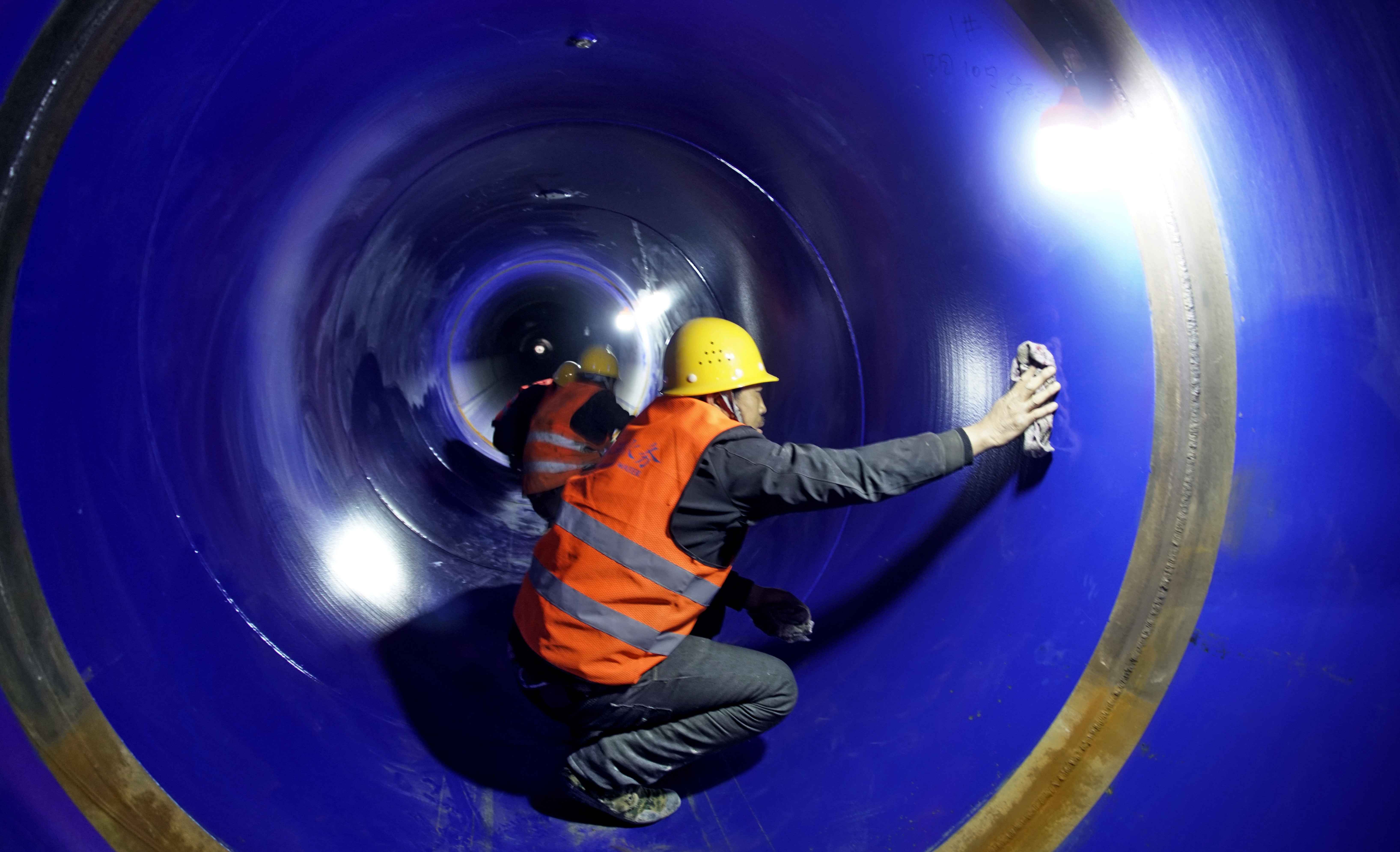 南水北调配套工程大兴支线复工,巨型顶管机“穿针引线”显神通 南水北调配套工程大兴支线复工,巨型顶管机“穿针引线”显神通